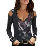 Punk Skull Lace Top