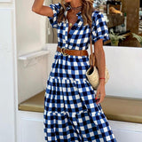 Short Sleeve Bohemian Print Dress