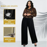 【Promotion-50% OFF】Ice Silk Wide Leg Pants Women