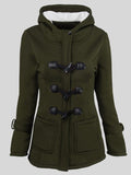 Casual Women Trench Coat Autumn Zipper Hooded Coat