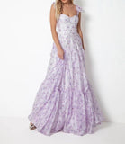 Purple Floral Maxi Dress