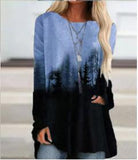 Loose Long Sleeve Printing T-shirt