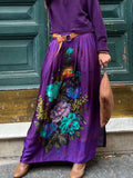 Purple Patterned Skirt