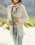 White Loose Casual Suit Coat