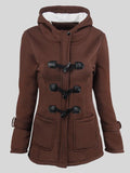 Casual Women Trench Coat Autumn Zipper Hooded Coat