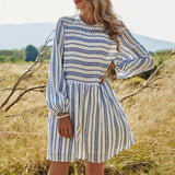 Stripe Long Sleeves Casual Dress