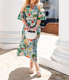 Blooming Botanical Ginger Dress