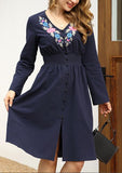 New Arrival Summer Women Cotton Bohemian V Neck Max Dress